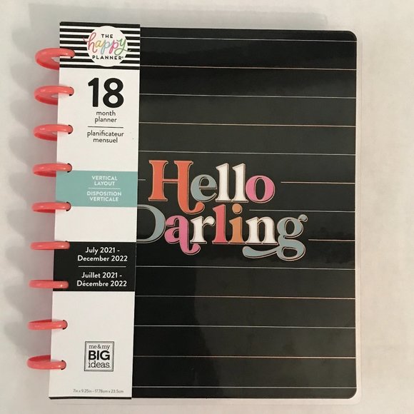 The Happy Planner Classic 18 Month Vertical Layout Hello Darling - Picture 1 of 12